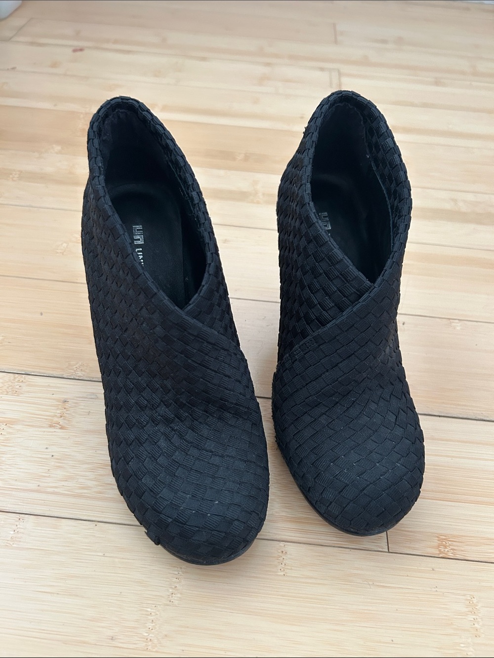 United Nude Black Woven Ankle Booties
